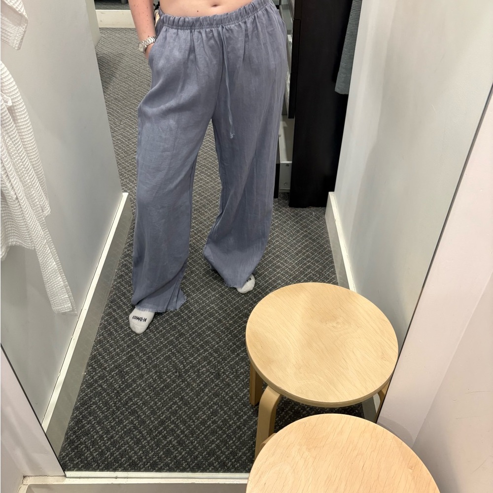 Blue Joggers with Elastic Waistband and Relaxed Fit